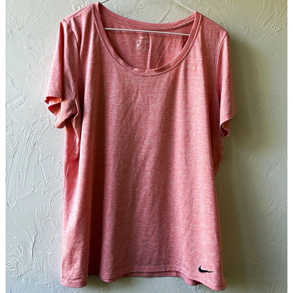 Nike Dri-FIT Women’s Orange Scoop Neck Short Sleeve Stretch T-Shirt XL